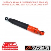 OUTBACK ARMOUR SUSPENSION KIT REAR ADJ BYPASS EXPD XHD FITS TOTOTA LC 200S 9/07+